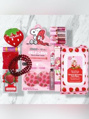 Strawberry Themed Self-Care & Beauty Bundle